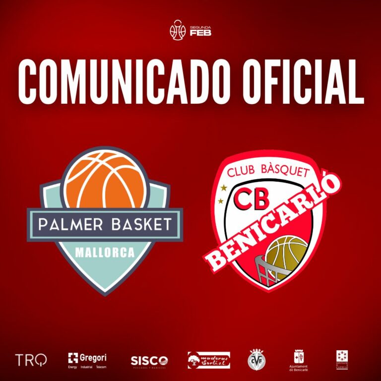 Lee más sobre el artículo <strong>Aplazado el partido entre el Palmer Basket Mallorca Palma y el Maderas Sorlí Benicarló</strong>