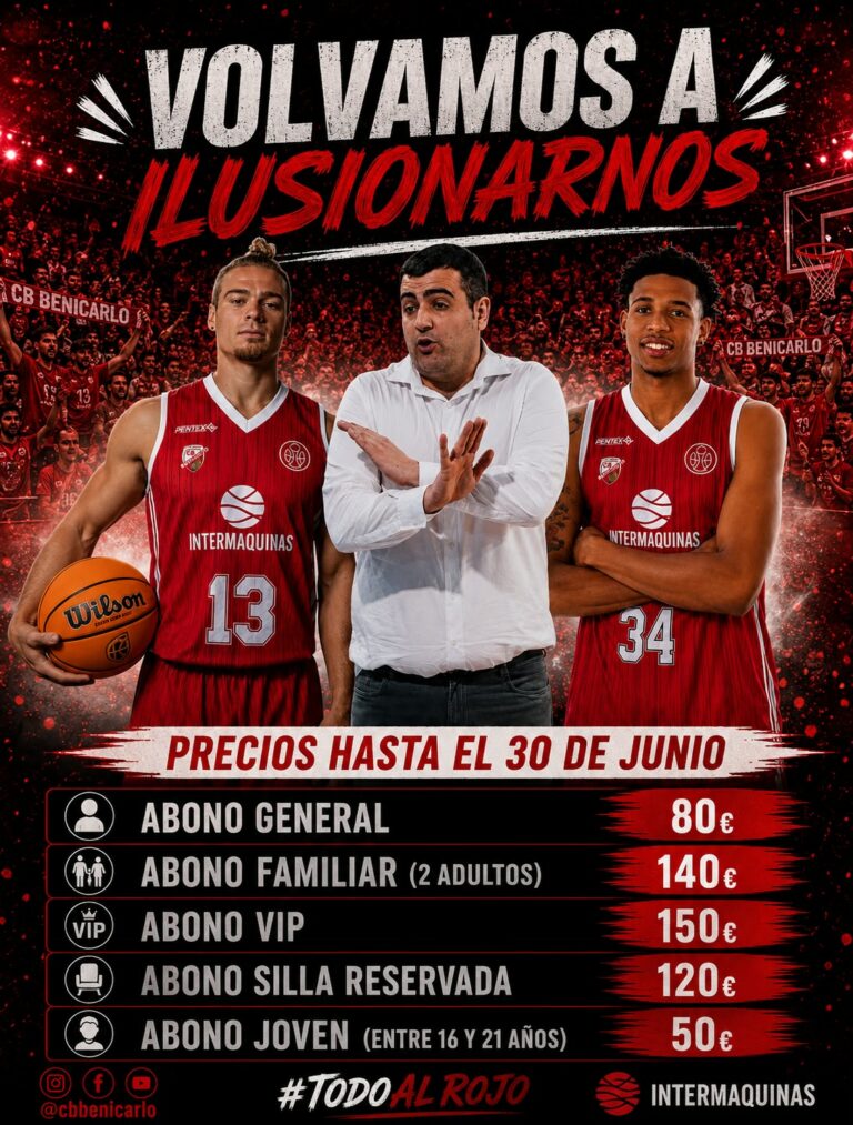 Lee más sobre el artículo EL INTERMAQUINAS BENICARLÓ PRESENTA OFICIALMENTE LA CAMPAÑA DE SOCIOS PARA LA TEMPORADA 26-27