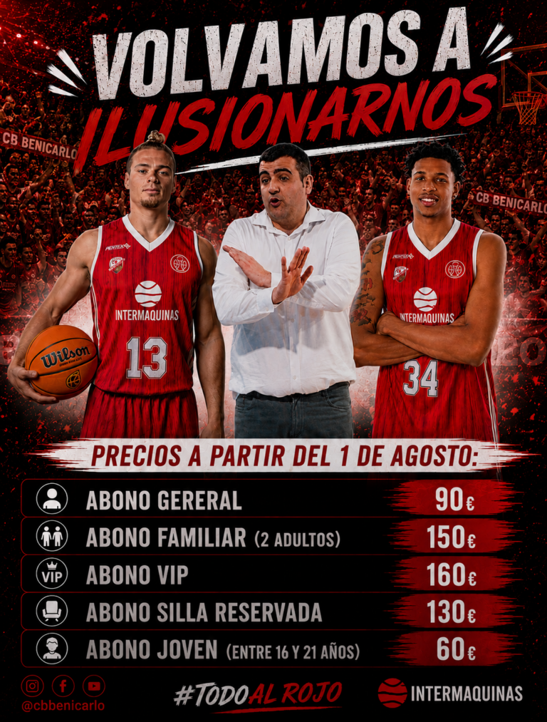 Lee más sobre el artículo EL INTERMAQUINAS BENICARLÓ PRESENTA OFICIALMENTE LA CAMPAÑA DE SOCIOS PARA LA TEMPORADA 26-27